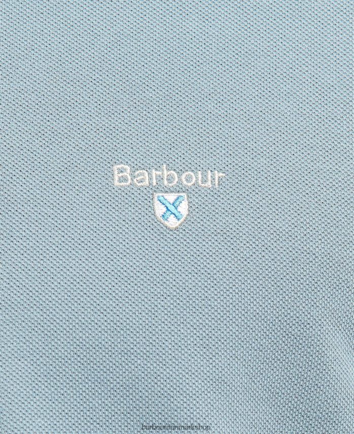 vasket blå harrowgate poloshirt BR2BR2588 Mænd Barbour tøj