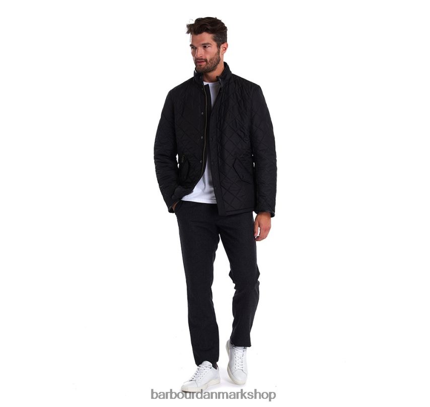flåde powell quiltet jakke BR2BR276 Mænd Barbour tøj