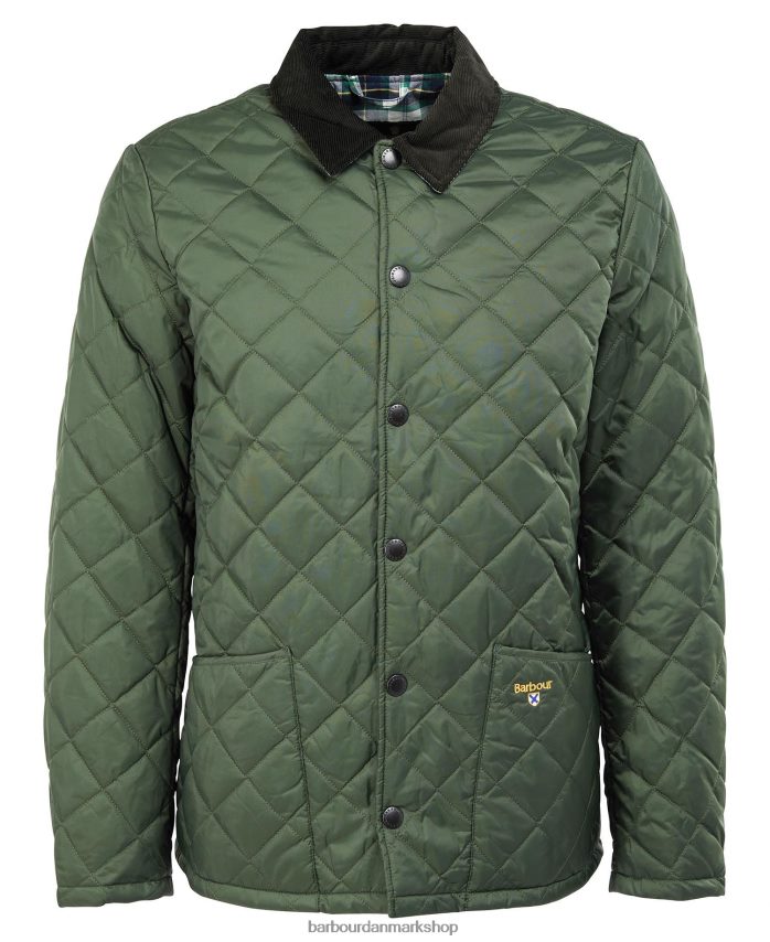 militær brun/sommervedbend crested herron quiltet jakke BR2BR2118 Mænd Barbour tøj