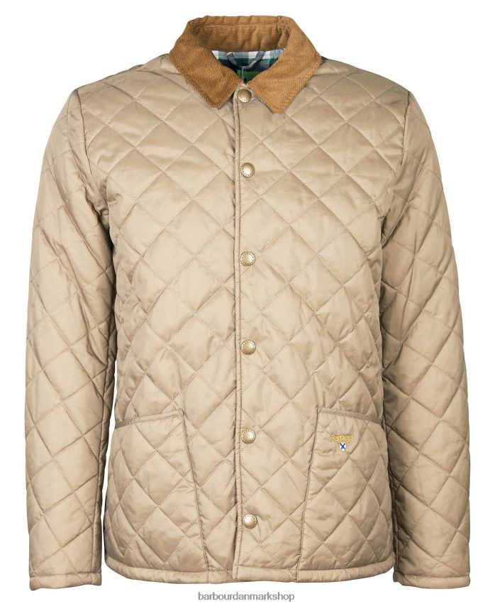 militær brun/sommervedbend crested herron quiltet jakke BR2BR2158 Mænd Barbour tøj