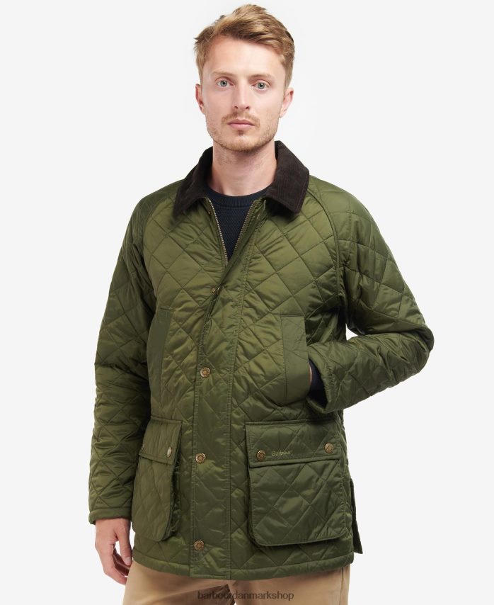 oliven ashby quiltet jakke BR2BR297 Mænd Barbour tøj