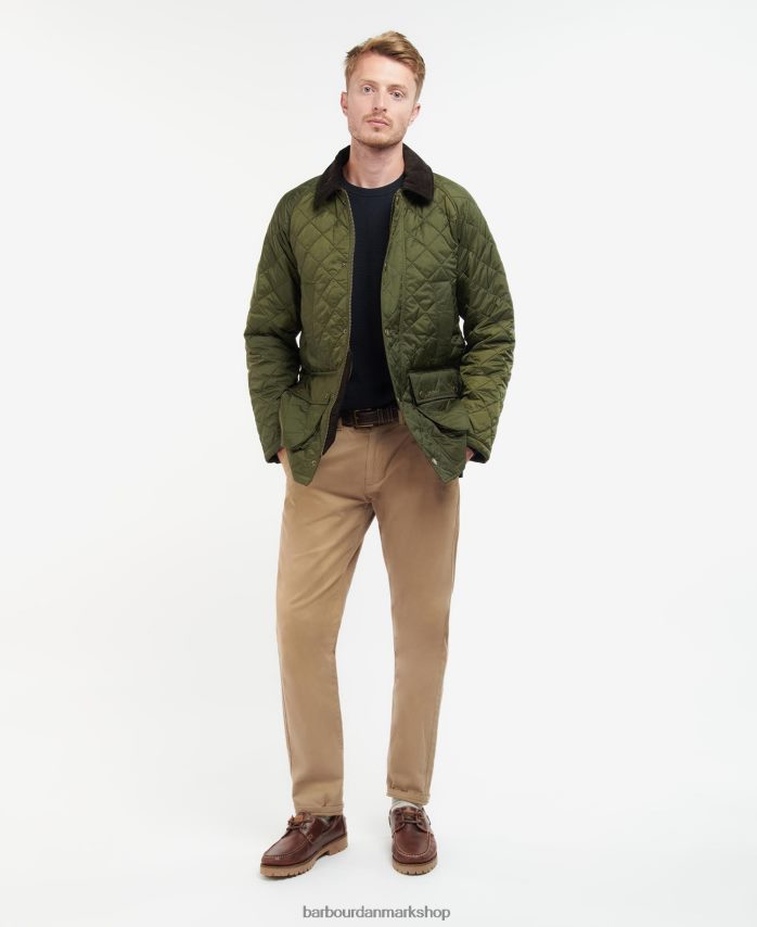 oliven ashby quiltet jakke BR2BR297 Mænd Barbour tøj