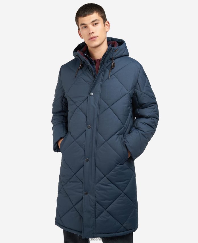 sort/cordovan melbury quiltet jakke BR2BR2166 Mænd Barbour tøj