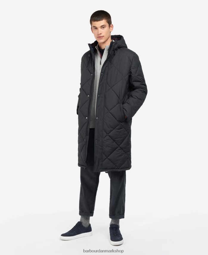 sort/cordovan melbury quiltet jakke BR2BR2167 Mænd Barbour tøj