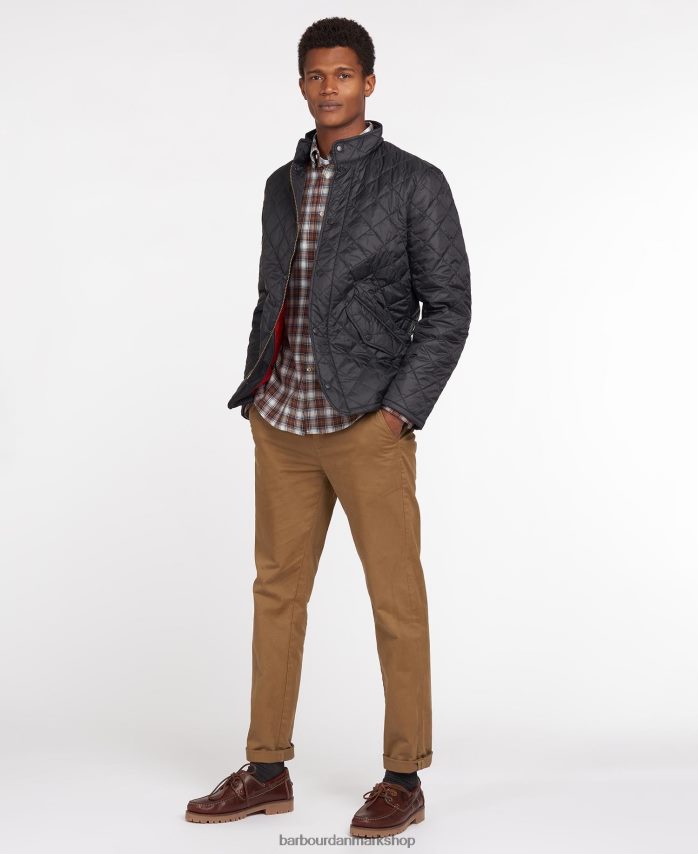 sort fluevægt chelsea quiltet jakke BR2BR2105 Mænd Barbour tøj