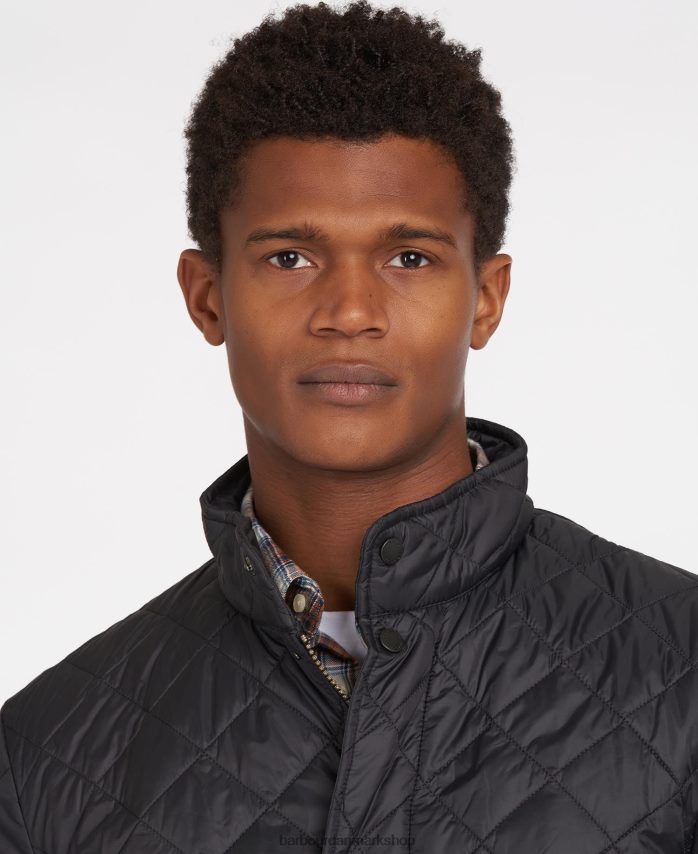 sort fluevægt chelsea quiltet jakke BR2BR2105 Mænd Barbour tøj