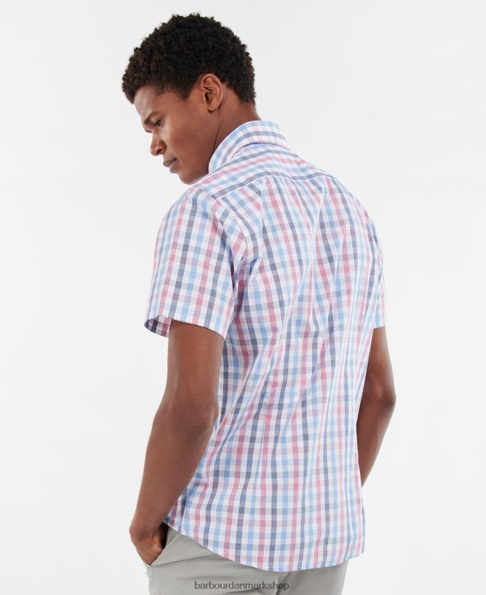 Himmelblå longstone korte ærmer skræddersyet BR2BR2412 Mænd Barbour tøj