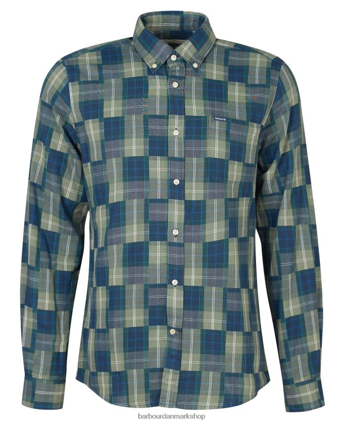 amble sand skræddersyet skjorte med tartan patch BR2BR2459 Mænd Barbour tøj