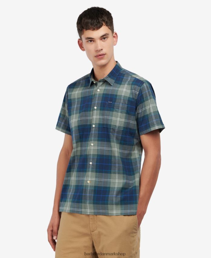 amble sand tartan gordon kortærmet skræddersyet skjorte BR2BR2445 Mænd Barbour tøj