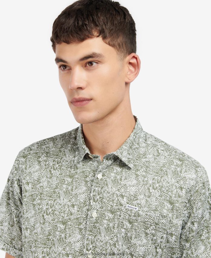 blækblå braithwaite kortærmet sommerskjorte BR2BR2503 Mænd Barbour tøj