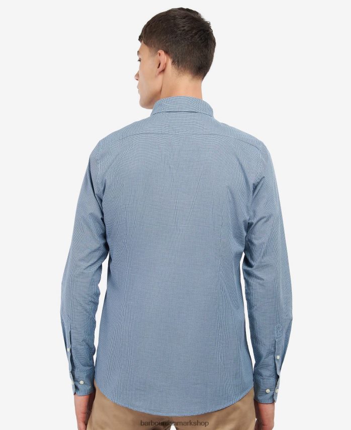 blækblå britland skræddersyet skjorte BR2BR2497 Mænd Barbour tøj