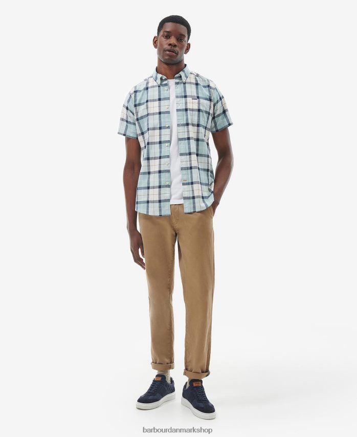 blå kridt tartan delton skræddersyet skjorte BR2BR2371 Mænd Barbour tøj