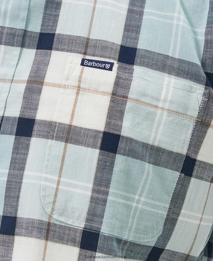 blå kridt tartan delton skræddersyet skjorte BR2BR2371 Mænd Barbour tøj