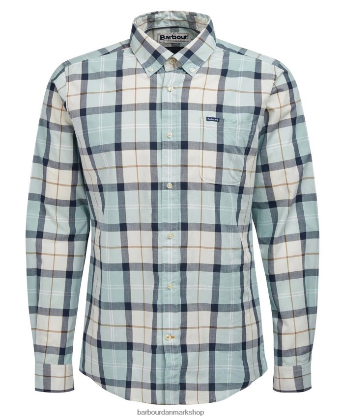 blå kridt tartan rawley skræddersyet skjorte BR2BR2323 Mænd Barbour tøj