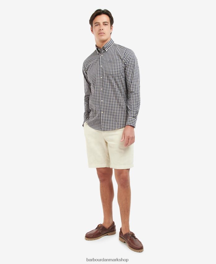 blå merryton skræddersyet skjorte BR2BR2527 Mænd Barbour tøj