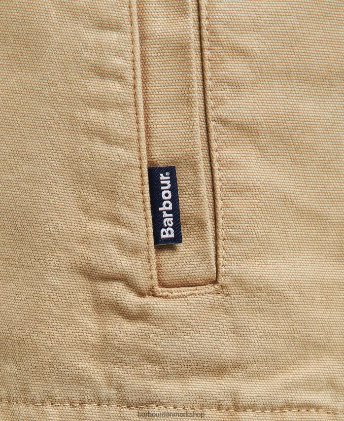 bleget oliven overtrøje i vasket bomuld BR2BR2296 Mænd Barbour tøj