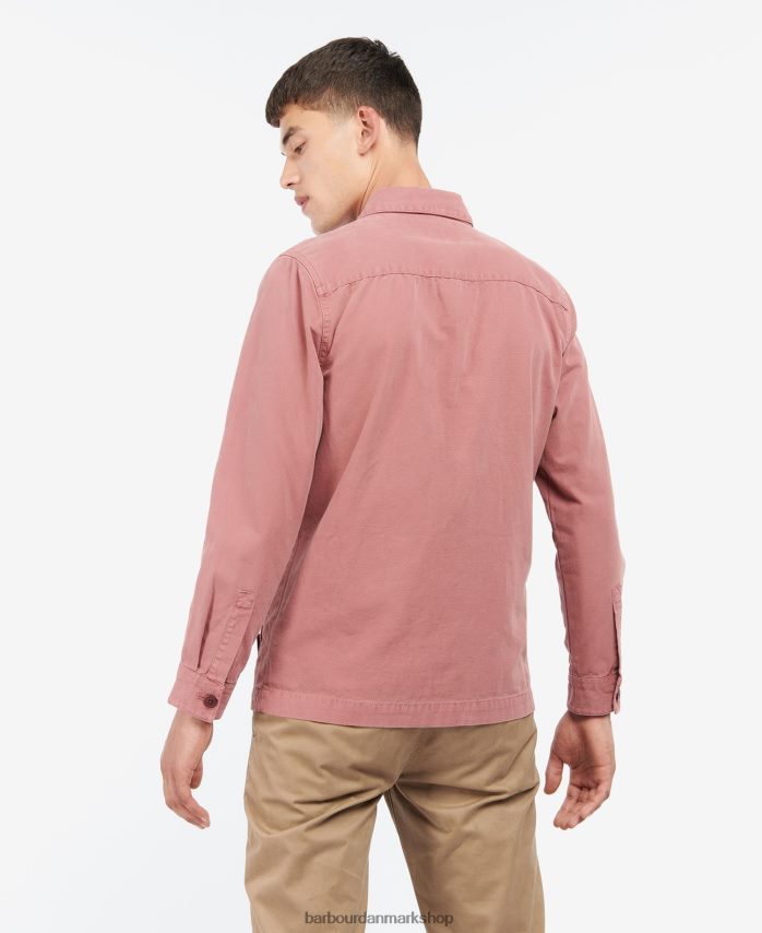 bleget oliven overtrøje i vasket bomuld BR2BR2300 Mænd Barbour tøj