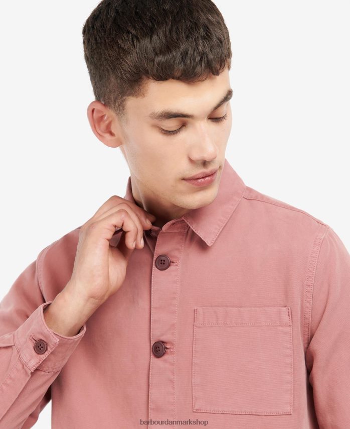 bleget oliven overtrøje i vasket bomuld BR2BR2300 Mænd Barbour tøj