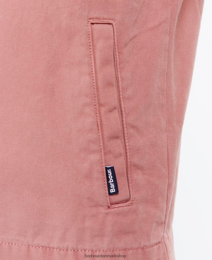 bleget oliven overtrøje i vasket bomuld BR2BR2300 Mænd Barbour tøj