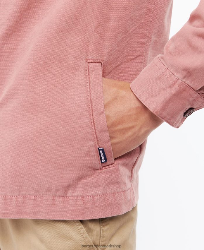 bleget oliven overtrøje i vasket bomuld BR2BR2300 Mænd Barbour tøj