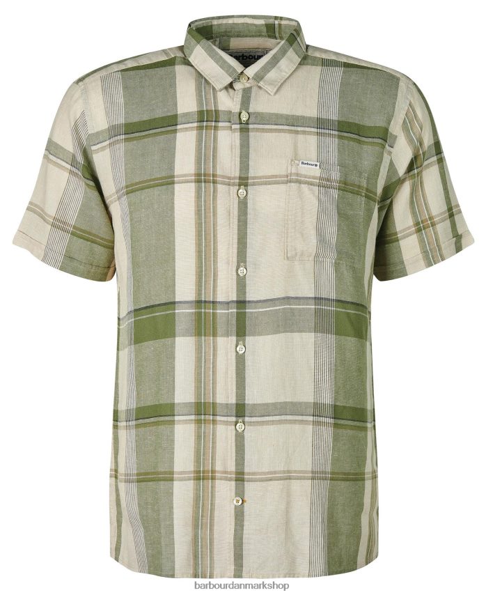 brændt oliven Bellerby sommerskjorte BR2BR2333 Mænd Barbour tøj