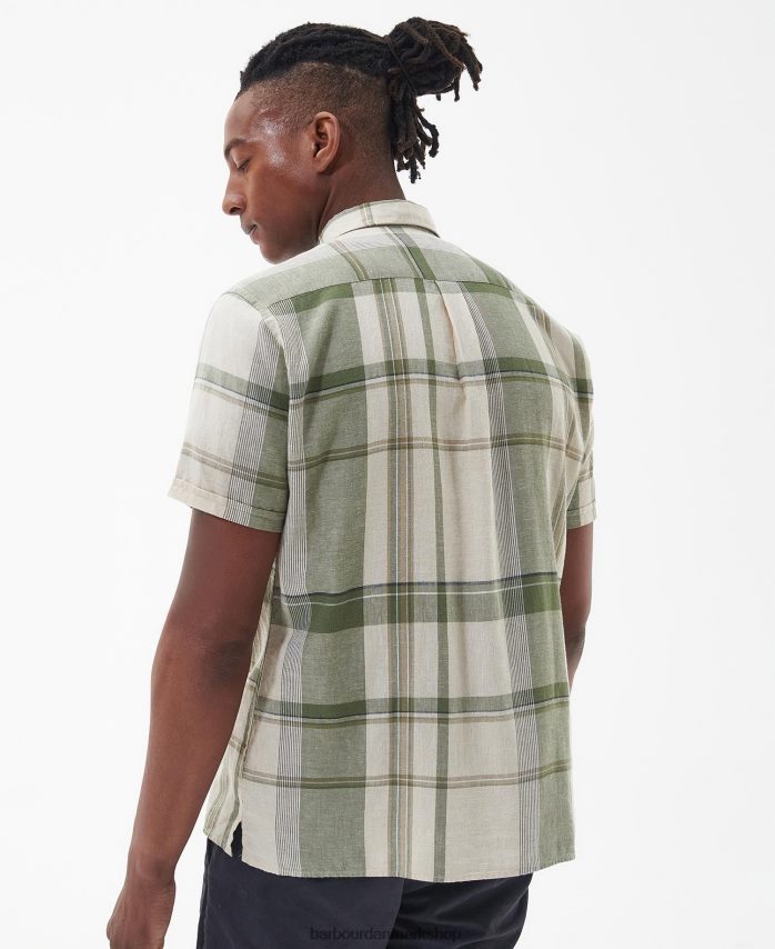 brændt oliven Bellerby sommerskjorte BR2BR2333 Mænd Barbour tøj