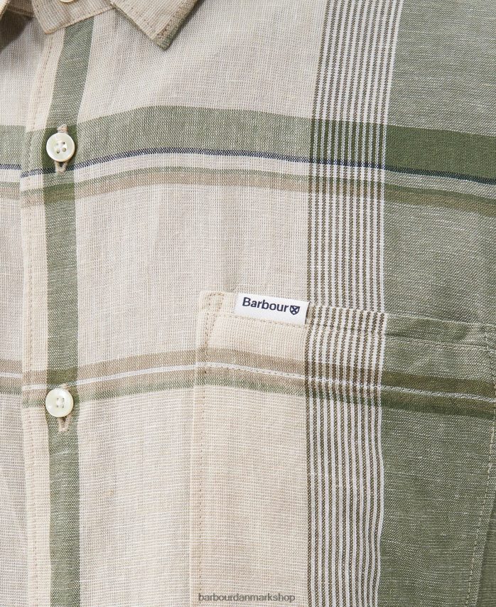 brændt oliven Bellerby sommerskjorte BR2BR2333 Mænd Barbour tøj