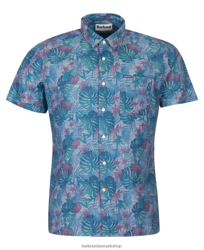 chambray blå dunford kortærmet sommerskjorte BR2BR2330 Mænd Barbour tøj