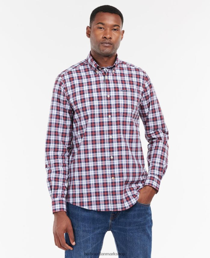 chili rød foxlow skræddersyet skjorte BR2BR2420 Mænd Barbour tøj