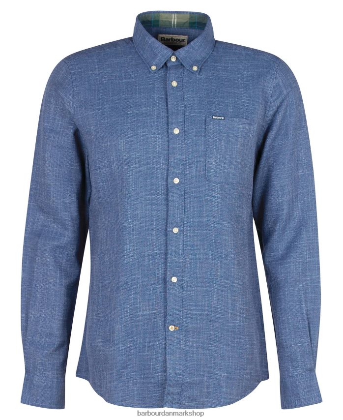 denim blå ramport skræddersyet skjorte BR2BR2388 Mænd Barbour tøj