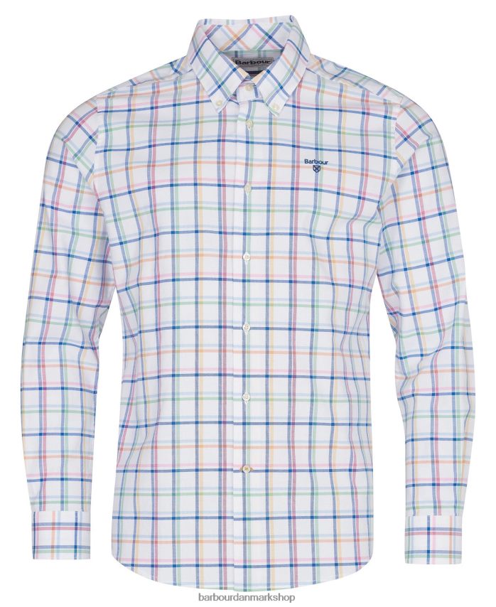 hvid crantock skjorte BR2BR2312 Mænd Barbour tøj