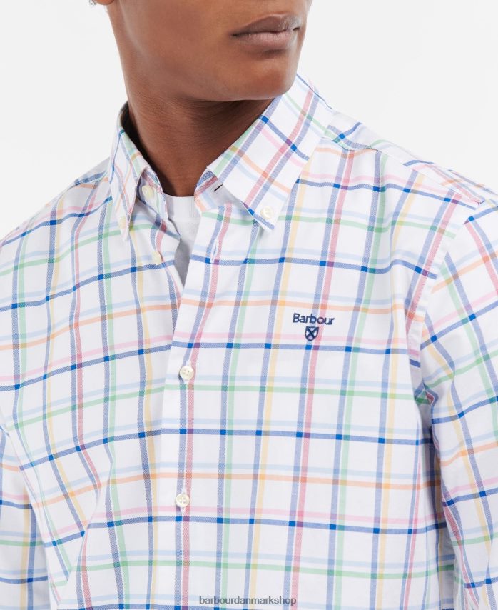 hvid crantock skjorte BR2BR2312 Mænd Barbour tøj