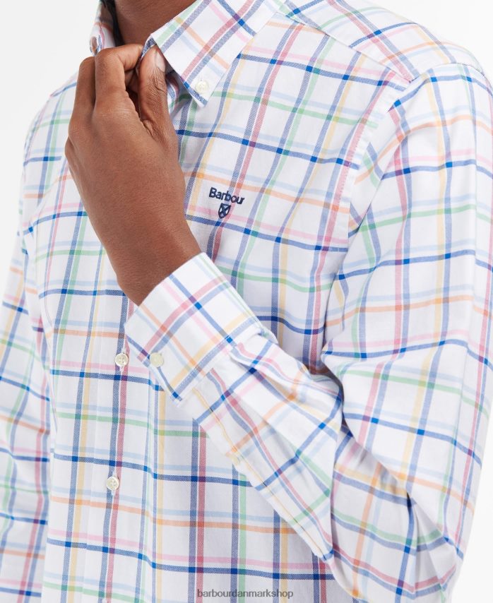 hvid crantock skjorte BR2BR2312 Mænd Barbour tøj