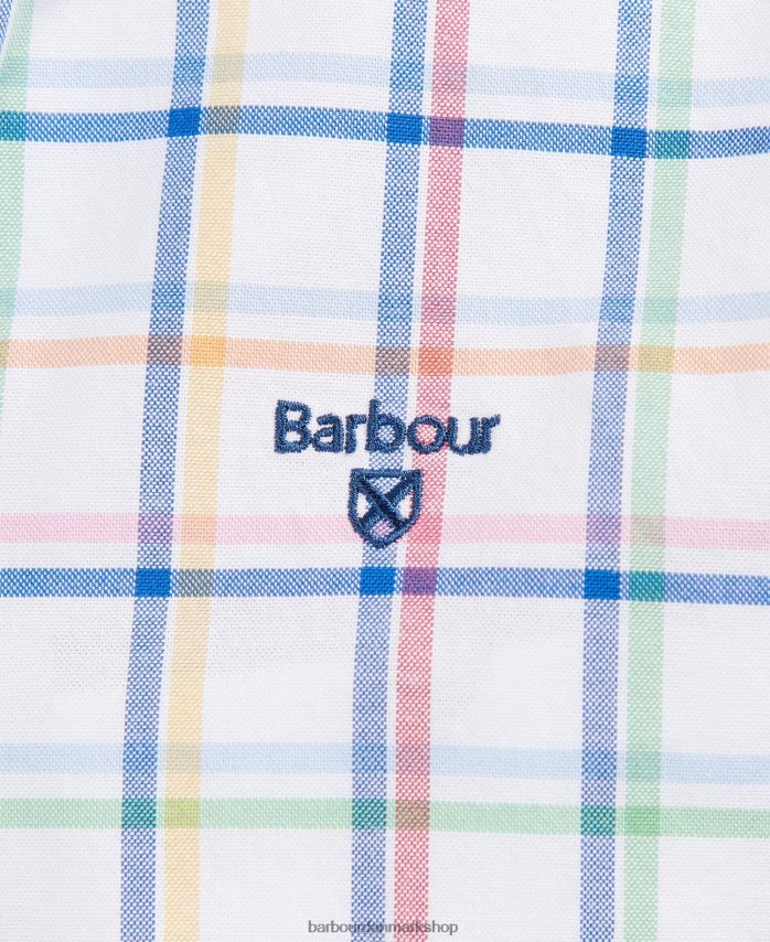 hvid crantock skjorte BR2BR2312 Mænd Barbour tøj