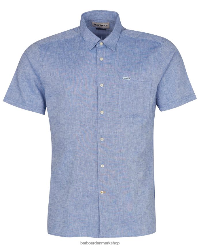 hvid nelson kortærmet sommerskjorte BR2BR2308 Mænd Barbour tøj