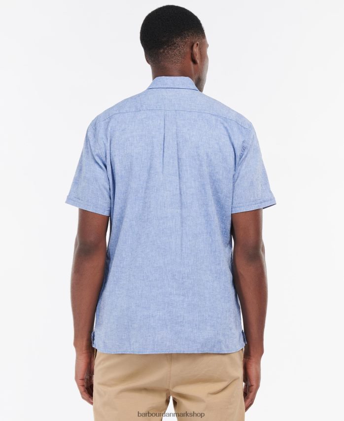 hvid nelson kortærmet sommerskjorte BR2BR2308 Mænd Barbour tøj