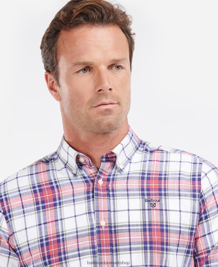 hviske hvid blakelow skræddersyet skjorte BR2BR2355 Mænd Barbour tøj