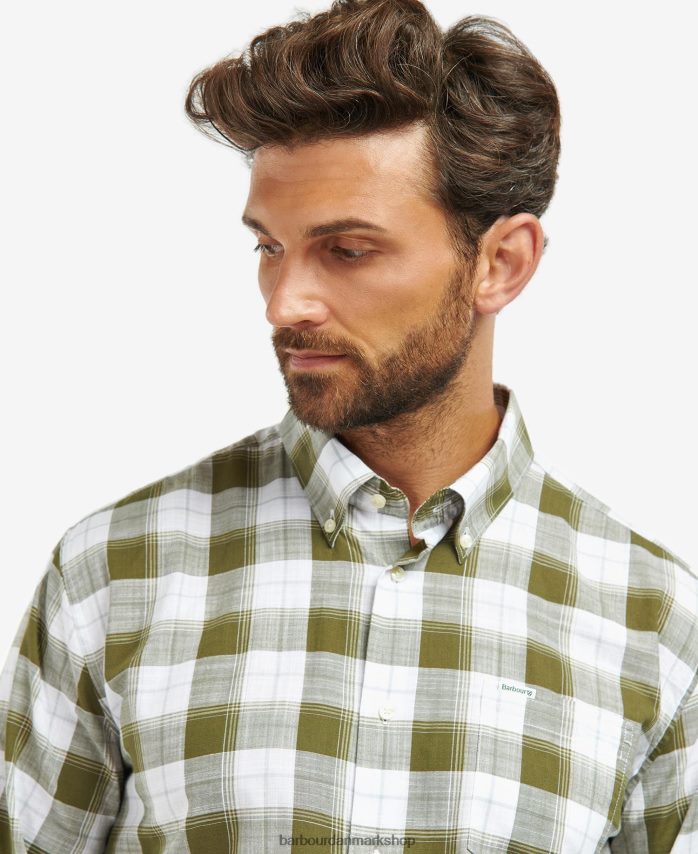 klassisk blå broxfield almindelig ternet skjorte BR2BR2485 Mænd Barbour tøj