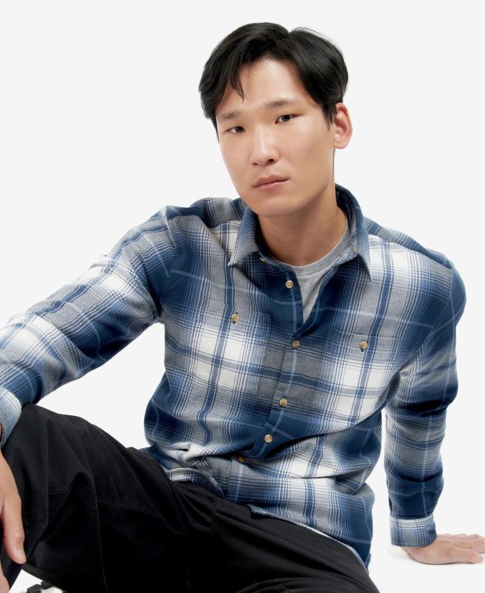 klassisk flåde haversthwaite skjorte BR2BR2529 Mænd Barbour tøj