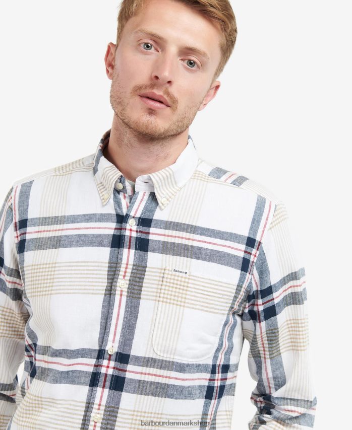 klassisk flåde hudson almindelig skjorte BR2BR2373 Mænd Barbour tøj