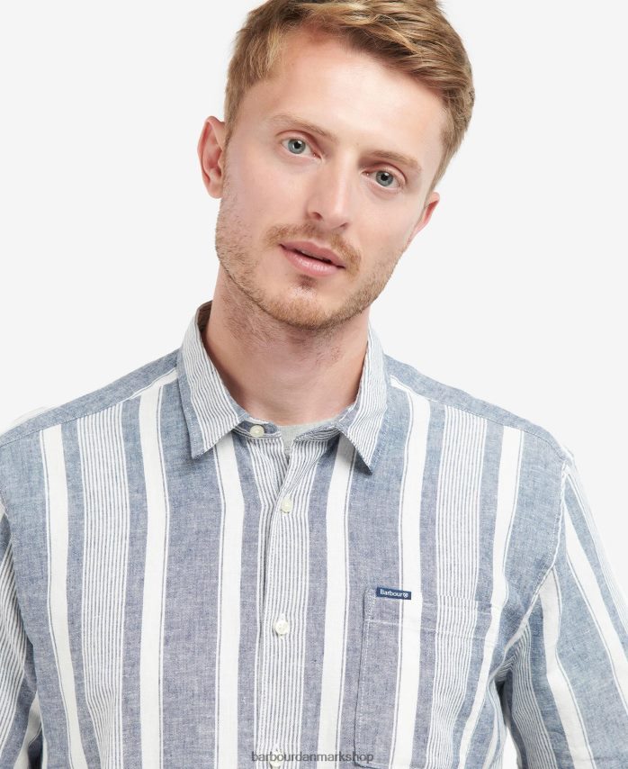 klassisk flåde thewles almindelig skjorte BR2BR2511 Mænd Barbour tøj