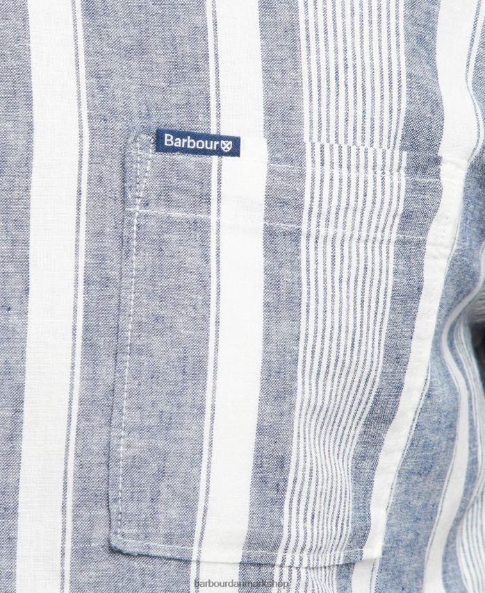 klassisk flåde thewles almindelig skjorte BR2BR2511 Mænd Barbour tøj