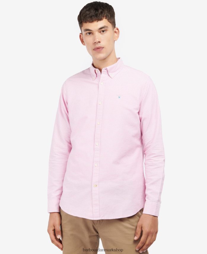 klassisk pink gingham oxford skræddersyet skjorte BR2BR2405 Mænd Barbour tøj