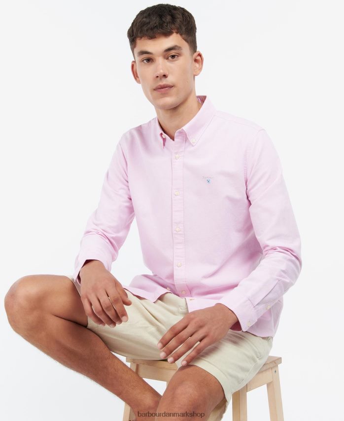 klassisk pink oxford skræddersyet skjorte BR2BR2357 Mænd Barbour tøj