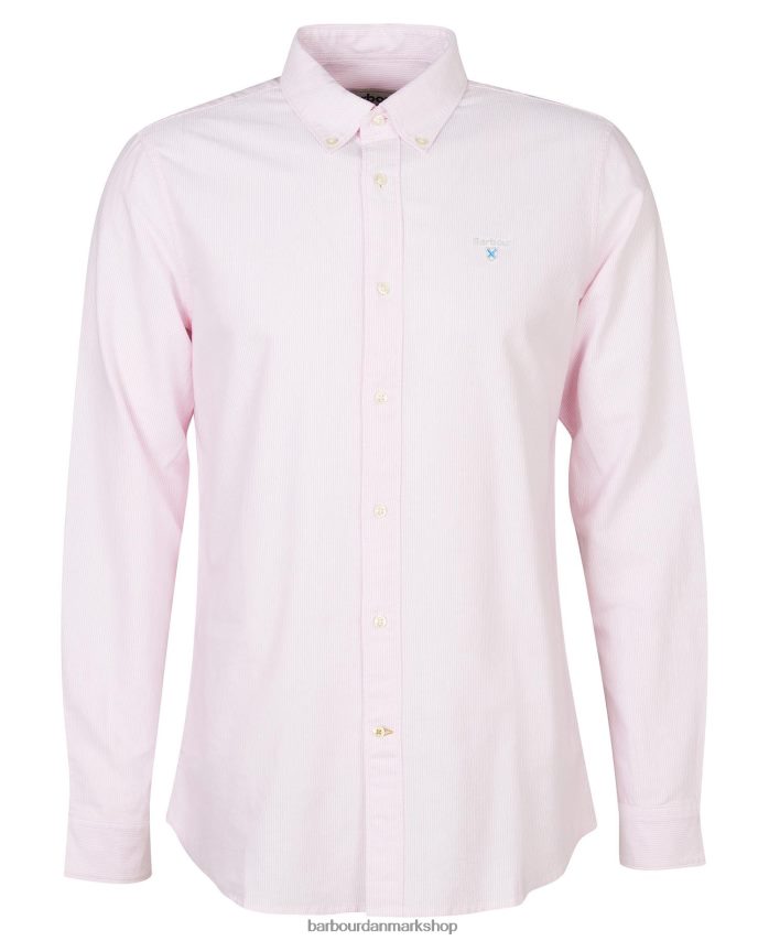 klassisk pink stribet oxford skræddersyet skjorte BR2BR2464 Mænd Barbour tøj