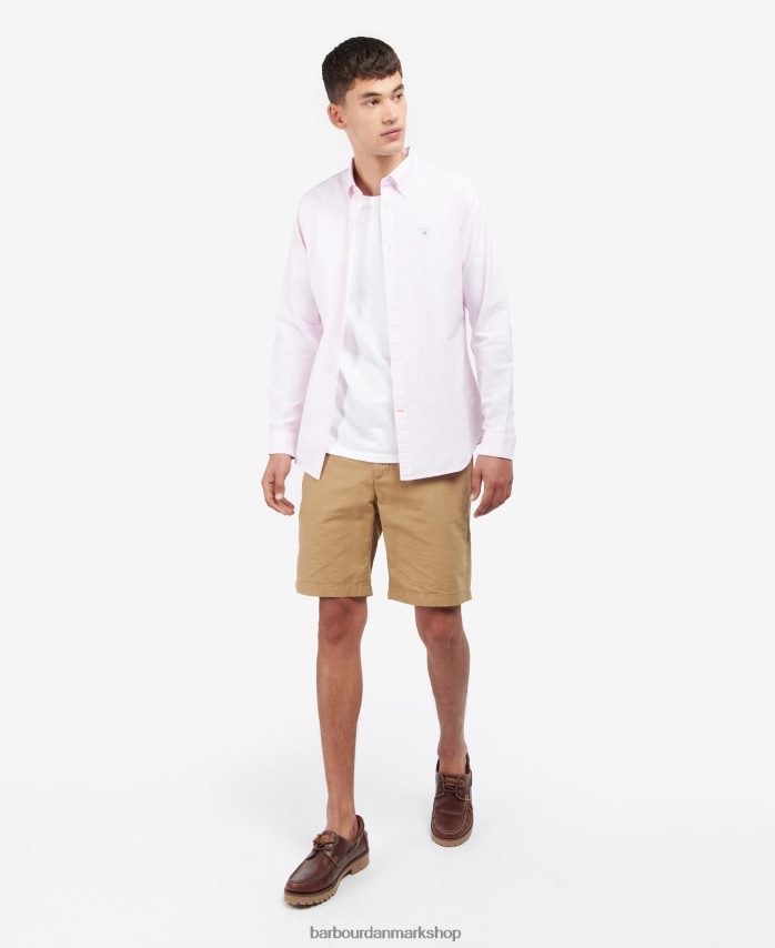 klassisk pink stribet oxford skræddersyet skjorte BR2BR2464 Mænd Barbour tøj