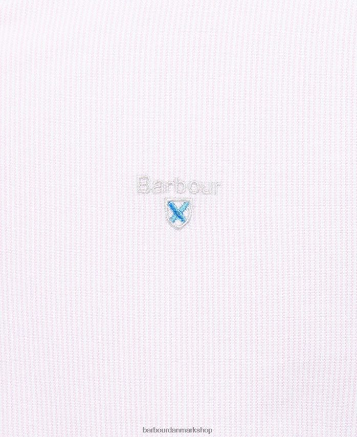 klassisk pink stribet oxford skræddersyet skjorte BR2BR2464 Mænd Barbour tøj