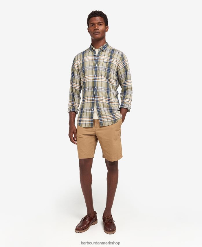 mellemblå laneskin skræddersyet skjorte BR2BR2482 Mænd Barbour tøj