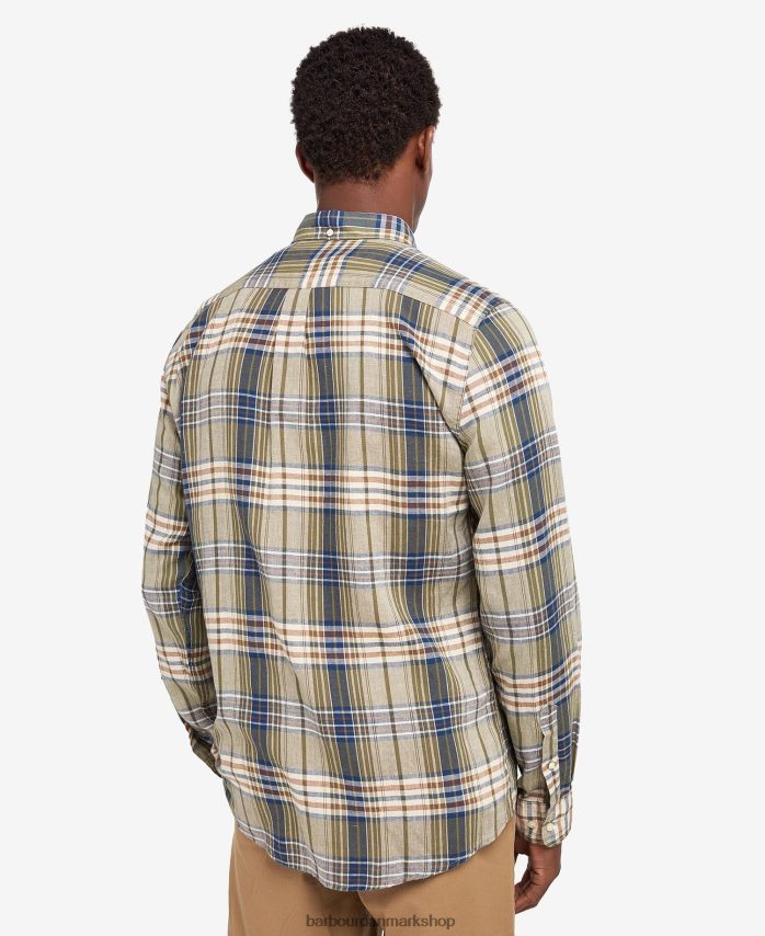 mellemblå laneskin skræddersyet skjorte BR2BR2482 Mænd Barbour tøj