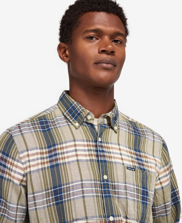 mellemblå laneskin skræddersyet skjorte BR2BR2482 Mænd Barbour tøj